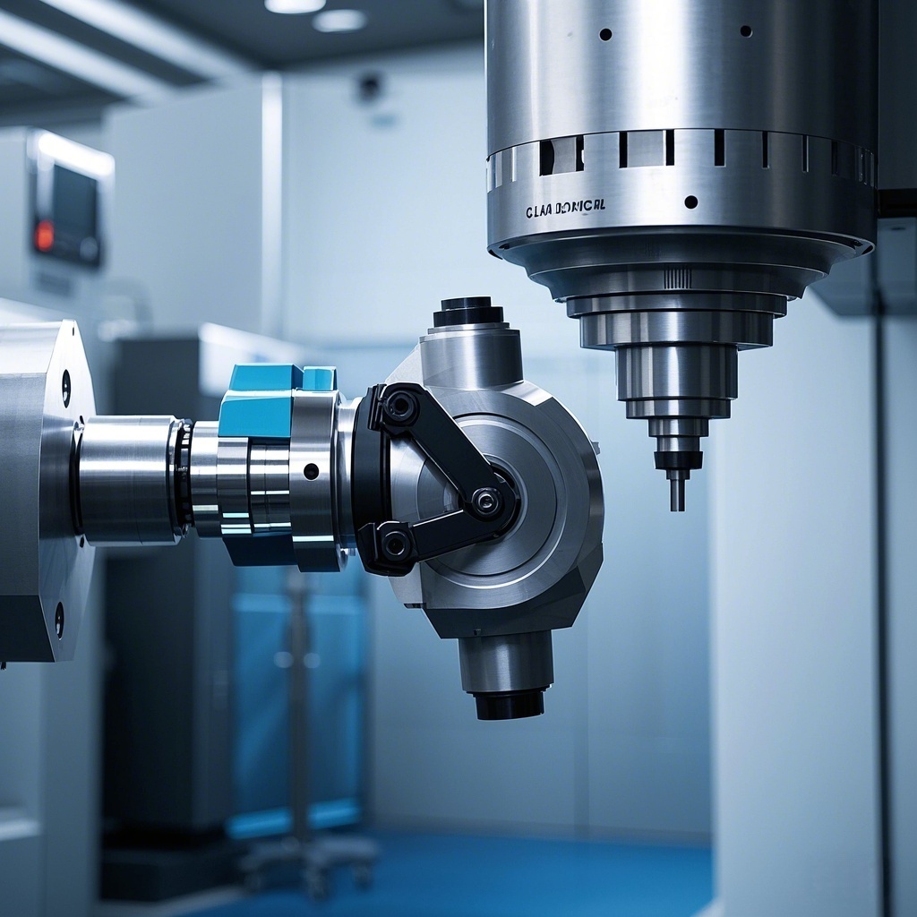 Milling wrist joint of surgical robot with 5-axis machining center