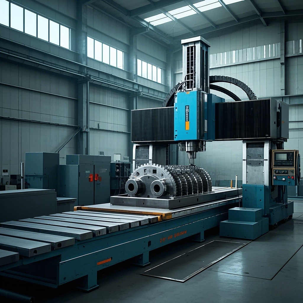 Large Gantry Milling Machine Processing Wind Turbine Gearbox Housings